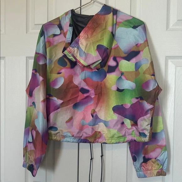 NWOT Noli Prism Camo Windbreaker Jacket Size S - Picture 5 of 10